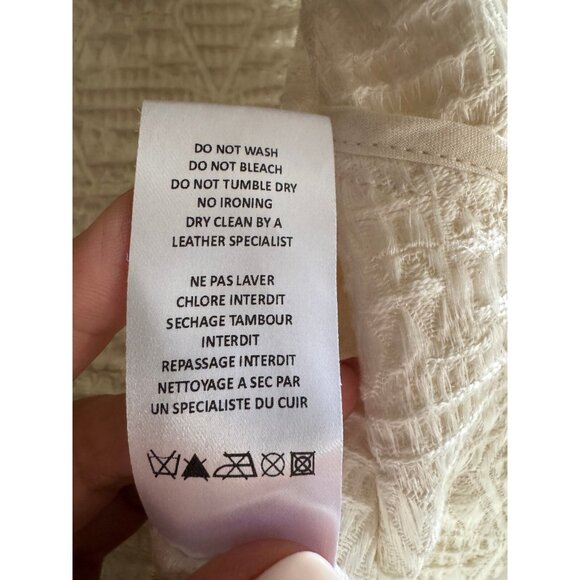 IRO Womens Felicity Jacket Ivory Size 8 ASO Kendall Jenner Silk Rocker Moto Edgy - Picture 12 of 16